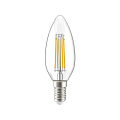 Лампа филаментная LED C35 свеча прозр. 5Вт 230В 4000К E14 серия 360° IEK