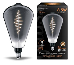 Лампа Gauss LED Filament ST164 8.5W Е27 165lm 1800К  gray flexible 157802005