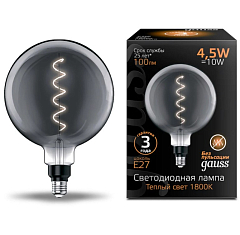 Лампа Gauss LED Filament G200 4.5W Е27 100lm 1800К  gray flexible 154802005