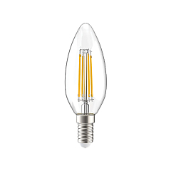 Лампа филаментная LED C35 свеча прозр. 7Вт 230В 4000К E14 серия 360° IEK